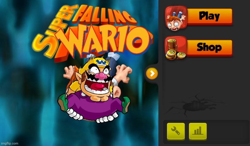 Super Falling Wario | image tagged in game,wario dies | made w/ Imgflip meme maker