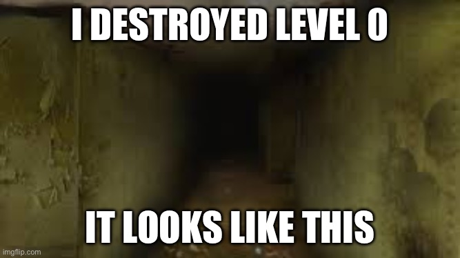 I DESTROYED LEVEL 0; IT LOOKS LIKE THIS | made w/ Imgflip meme maker