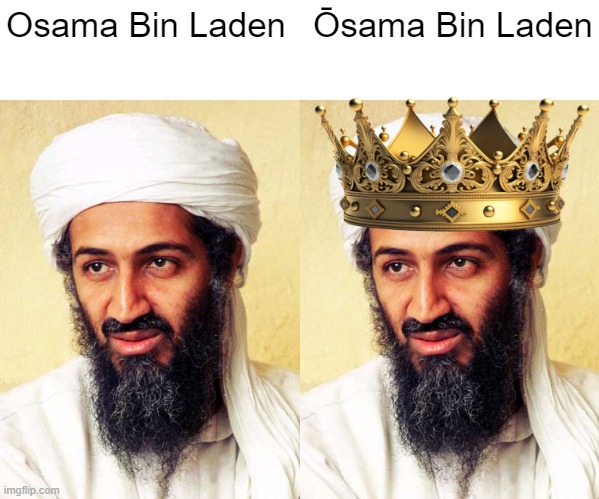 Osama Bin Laden; Ōsama Bin Laden | image tagged in osama bin laden,memes,dark humor,japanese | made w/ Imgflip meme maker