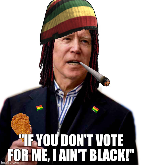 Vote Joestafarian | "IF YOU DON'T VOTE FOR ME, I AIN'T BLACK!" | image tagged in memes,joe biden,black votes,2024,government corruption,political meme | made w/ Imgflip meme maker