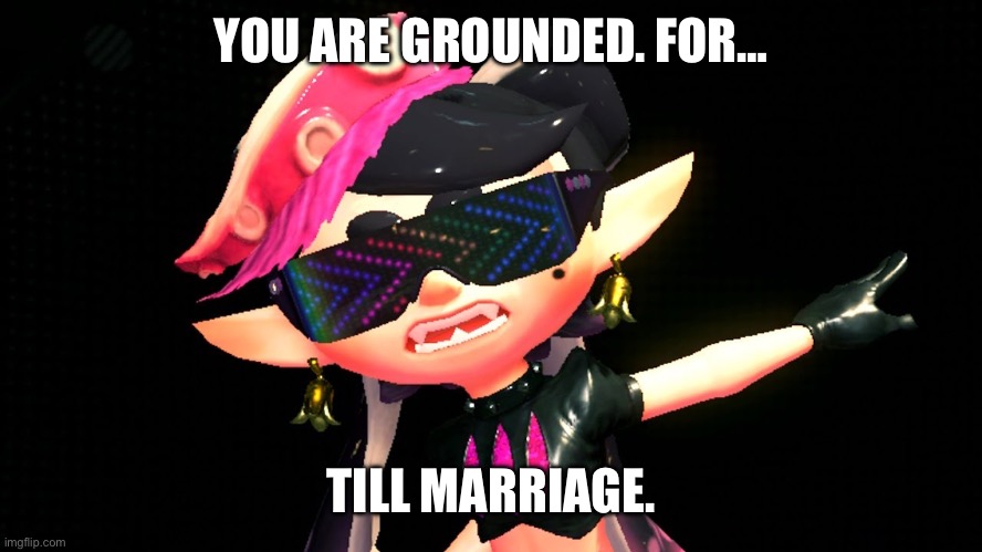 YOU ARE GROUNDED. FOR… TILL MARRIAGE. | image tagged in callie boss fight | made w/ Imgflip meme maker