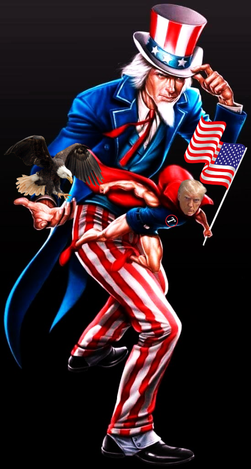 Uncle Sam and Supertrump Blank Meme Template