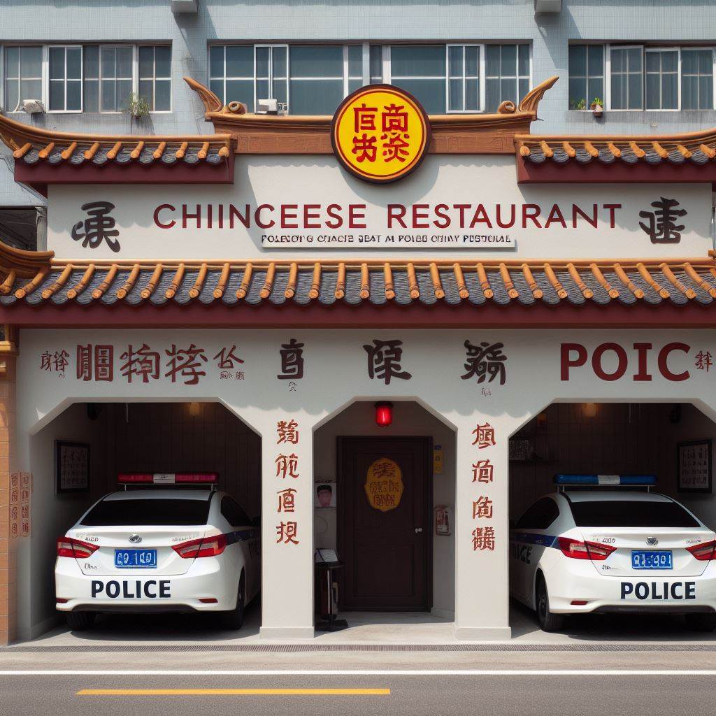 High Quality Chinese Police Restaurant Blank Meme Template