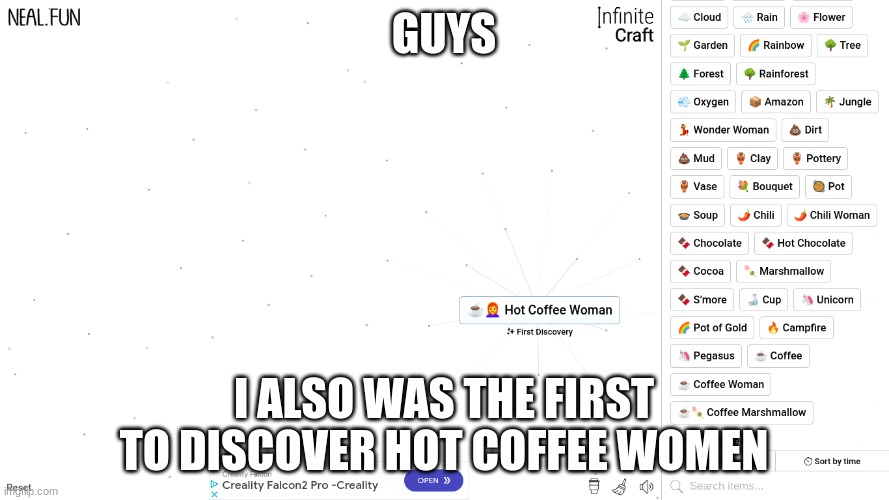 GUYS I ALSO WAS THE FIRST TO DISCOVER HOT COFFEE WOMEN | made w/ Imgflip meme maker