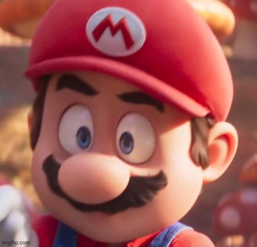 Movie Mario Looking Concerned | image tagged in movie mario looking concerned | made w/ Imgflip meme maker