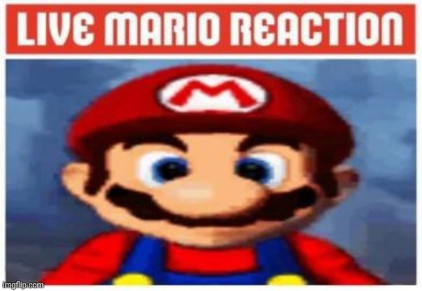 Live Mario reaction | image tagged in live mario reaction | made w/ Imgflip meme maker