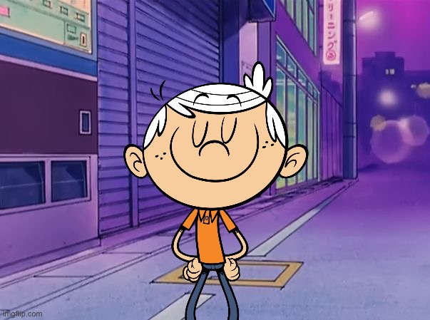 Lincoln Loud at Night | image tagged in anime street at night,boy,the loud house,lincoln loud,deviantart,nickelodeon | made w/ Imgflip meme maker