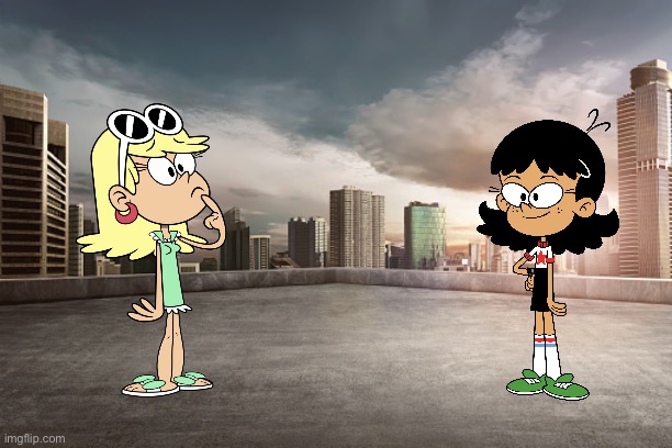 Rooftop Rumble | image tagged in rooftop background,deviantart,the loud house,nickelodeon,melee,fighting | made w/ Imgflip meme maker