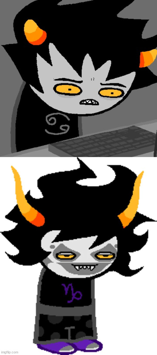 image tagged in wtf karkat,gamzee | made w/ Imgflip meme maker