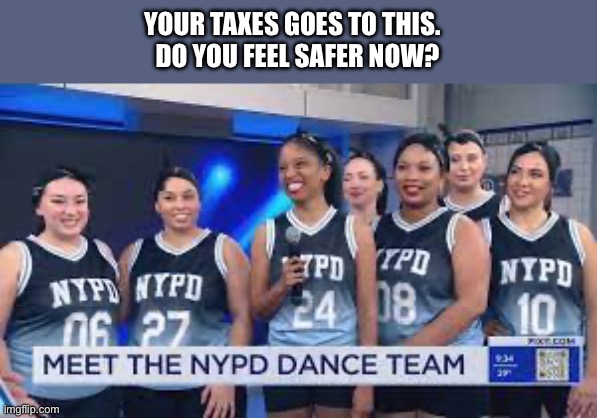 Taxes | YOUR TAXES GOES TO THIS.  
DO YOU FEEL SAFER NOW? | image tagged in income taxes,taxes,police,nyc,political meme | made w/ Imgflip meme maker