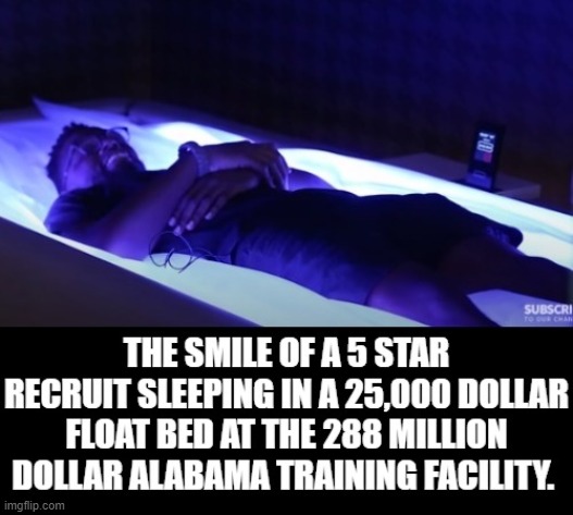 The smile of a 5-star recruit | image tagged in college football,alabama football | made w/ Imgflip meme maker