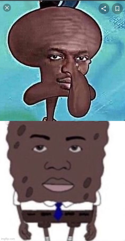 image tagged in nigward,black spongebob | made w/ Imgflip meme maker