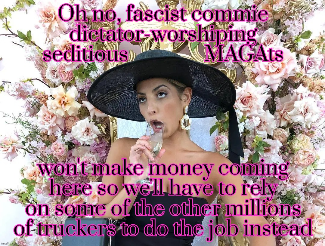 Jade Tunchy | Oh no, fascist commie
dictator-worshiping seditious                MAGAts won't make money coming here so we'll have to rely
on some of the  | image tagged in jade tunchy | made w/ Imgflip meme maker