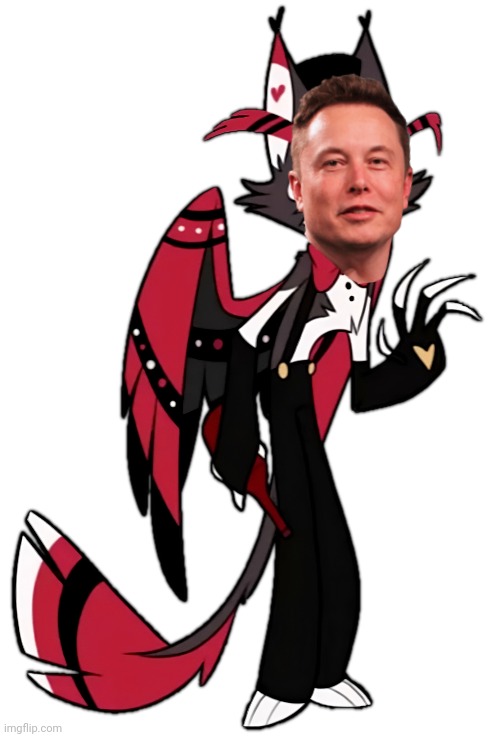 Elon Husk | image tagged in hazbin hotel,elon musk | made w/ Imgflip meme maker