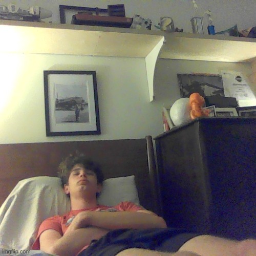 still in bed ignor the random shit on my dressre | made w/ Imgflip meme maker