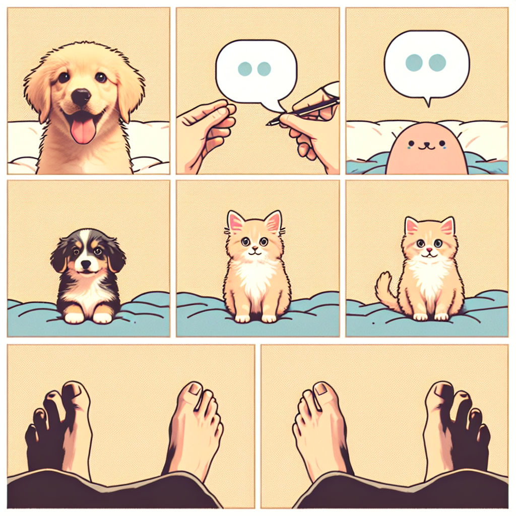 cute puppy with speech bubble, moves to cute kitty with speech b Blank Meme Template