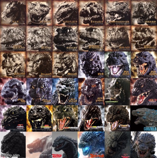 Every face of Godzilla.mp3 | made w/ Imgflip meme maker