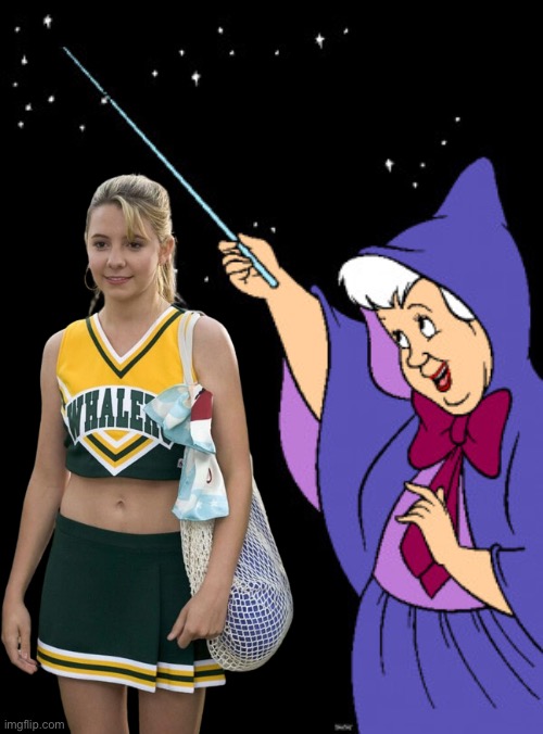 Christina Beardsley Becomes a Princess | image tagged in fairy godmother with background,nickelodeon,paramount,girl,princess,cheerleader | made w/ Imgflip meme maker