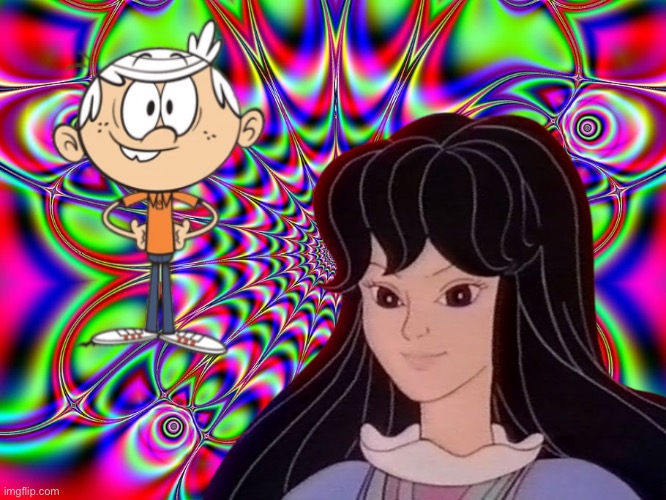 Lincoln Loud's Psychedelic Trip | image tagged in psychedelic background,lincoln loud,the loud house,deviantart,jealous,nickelodeon | made w/ Imgflip meme maker