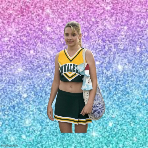 Shimmering Cheerleader | image tagged in sparkle background,sexy girl,cheerleader,nickelodeon,deviantart,pretty girl | made w/ Imgflip meme maker