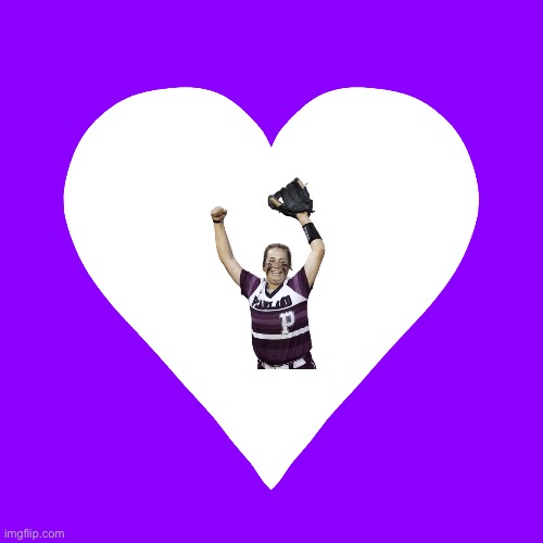 Natalie Romeo is Kinda Gorgeous | image tagged in white heart purple background,texas,girl,softball,deviantart,beautiful girl | made w/ Imgflip meme maker