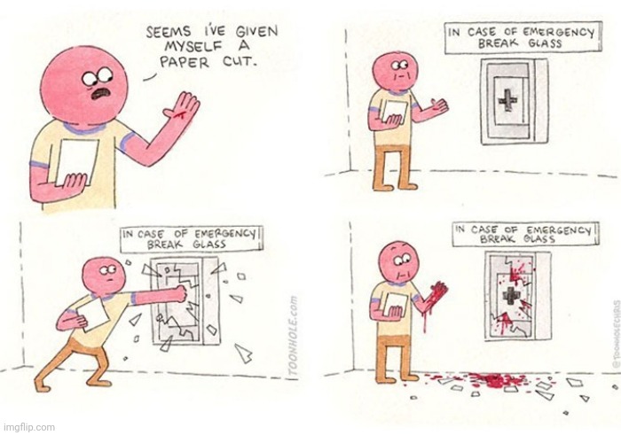 When you try to fix 1 problem... | image tagged in comics/cartoons,it could be worse,epic fail,there will be blood,injuries | made w/ Imgflip meme maker