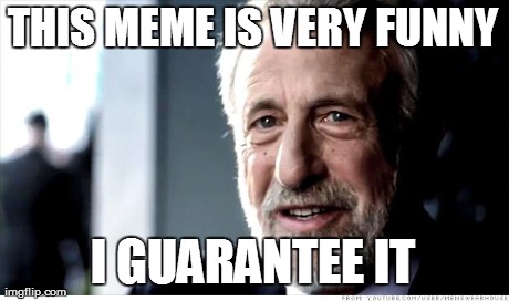 I Guarantee It | THIS MEME IS VERY FUNNY I GUARANTEE IT | image tagged in memes,i guarantee it | made w/ Imgflip meme maker