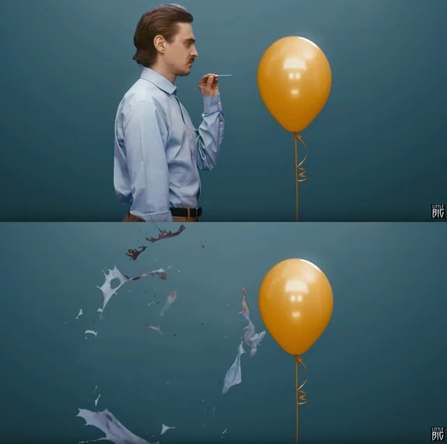 High Quality man balloon Blank Meme Template