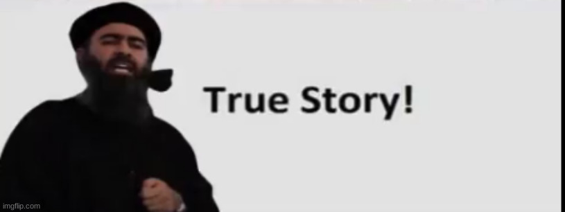 New Temp | image tagged in abu bakr al-baghdadi true story | made w/ Imgflip meme maker