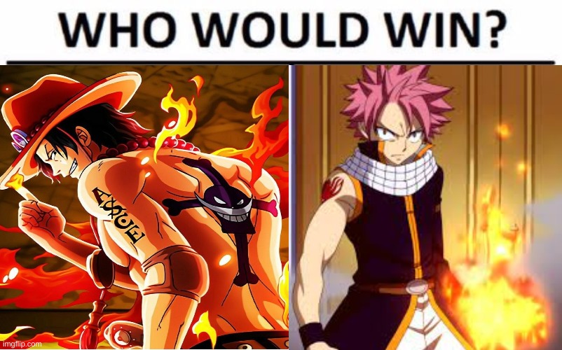 AceVSNatsu | image tagged in memes,who would win,animeme | made w/ Imgflip meme maker