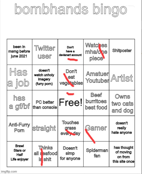 bombhands bingo | image tagged in bombhands bingo | made w/ Imgflip meme maker