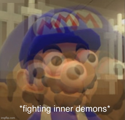 Fighting inner demons SMG4 | image tagged in fighting inner demons smg4 | made w/ Imgflip meme maker