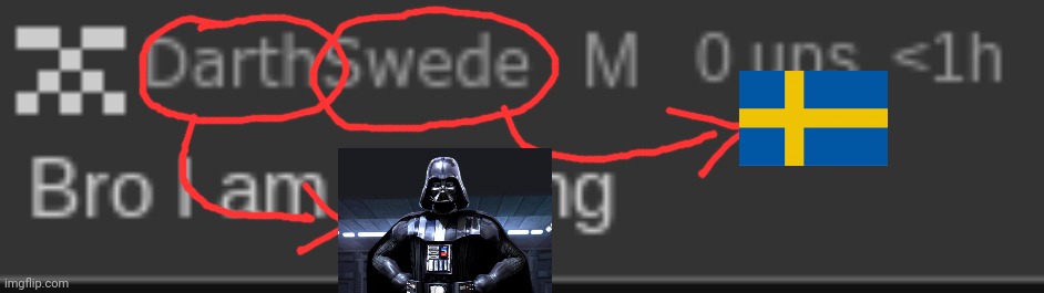 darthswede out of context | image tagged in darthswede out of context | made w/ Imgflip meme maker