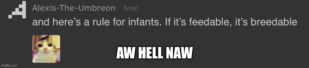 AW HELL NAW | made w/ Imgflip meme maker