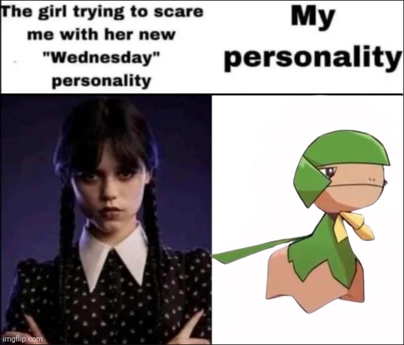 P e a r | image tagged in the girl trying to scare me with her new wednesday personality,use code pear in the fortnite item shop | made w/ Imgflip meme maker