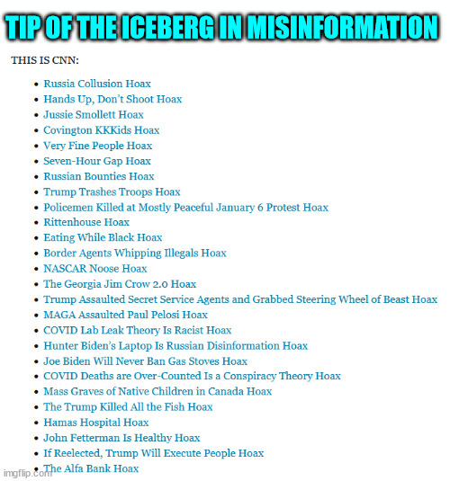 TIP OF THE ICEBERG IN MISINFORMATION | made w/ Imgflip meme maker
