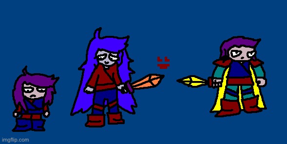 These are two new characters I’ve made. One of them already exists, he just doesn’t look like that anymore | image tagged in drawing | made w/ Imgflip meme maker
