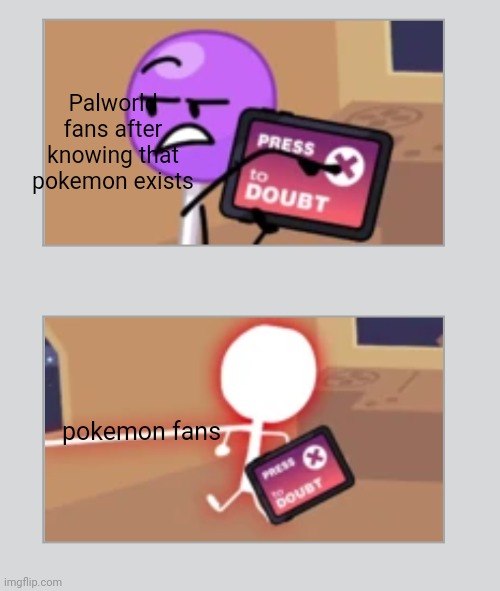 Lollipop Death | Palworld fans after knowing that pokemon exists; pokemon fans | image tagged in lollipop death | made w/ Imgflip meme maker