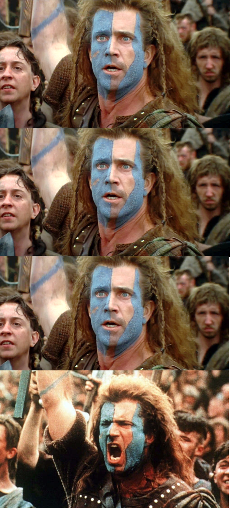 High Quality braveheart hold now Blank Meme Template