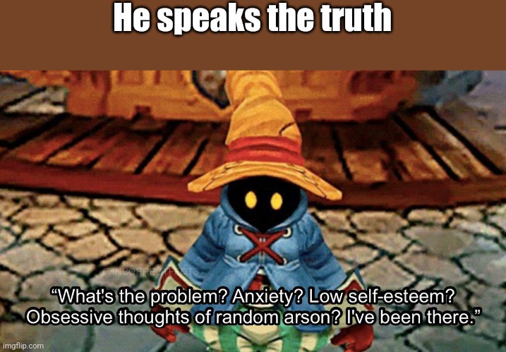 He dost be speaking facts | He speaks the truth | image tagged in vivi,final fantasy | made w/ Imgflip meme maker