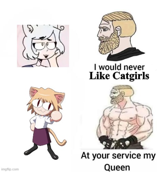 Neco Arc Is The Best Anime Character Fight Me! | Like Catgirls | image tagged in i would never be simp | made w/ Imgflip meme maker