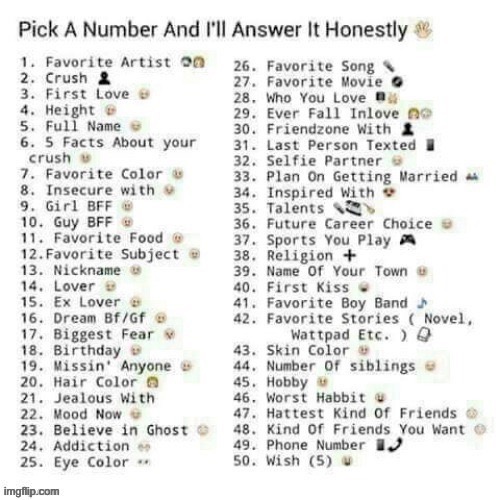 Ask 2 plz | image tagged in pick a number | made w/ Imgflip meme maker