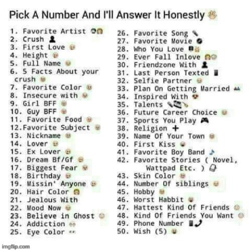 Pick a number Blank Meme Template