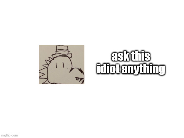 idk im bored af | ask this idiot anything | image tagged in blank white template | made w/ Imgflip meme maker