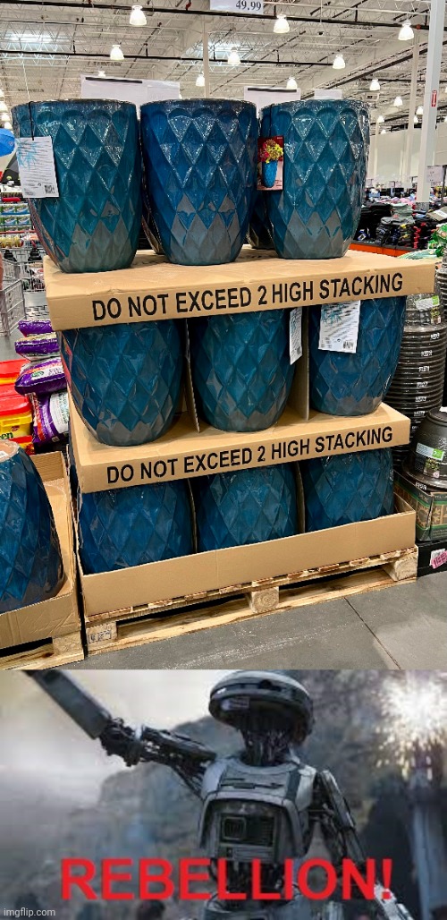 3 high stacking | image tagged in l3-37 rebellion,stack,stacking,you had one job,memes,stacks | made w/ Imgflip meme maker