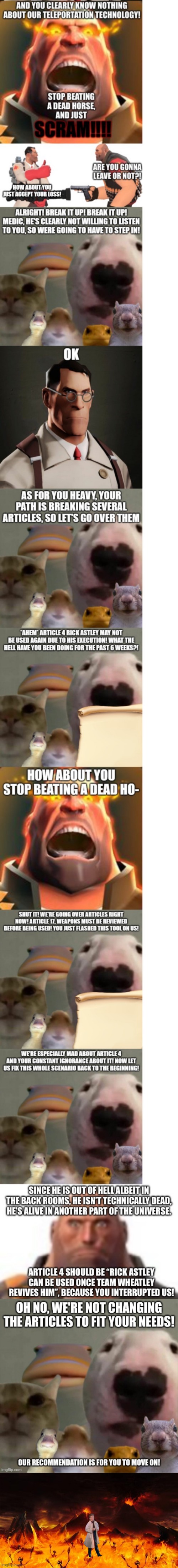 "StOp BeAtInG a DeAd HoRsE!" | image tagged in hell | made w/ Imgflip meme maker
