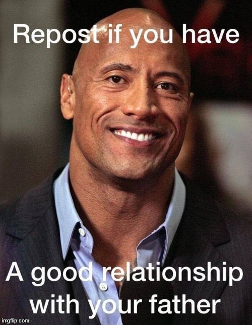 Repost if you have a good relationship with your father | image tagged in repost if you have a good relationship with your father | made w/ Imgflip meme maker