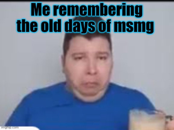 :( | Me remembering the old days of msmg | made w/ Imgflip meme maker