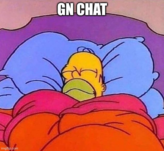 ima dip | GN CHAT | image tagged in homer simpson sleeping peacefully | made w/ Imgflip meme maker
