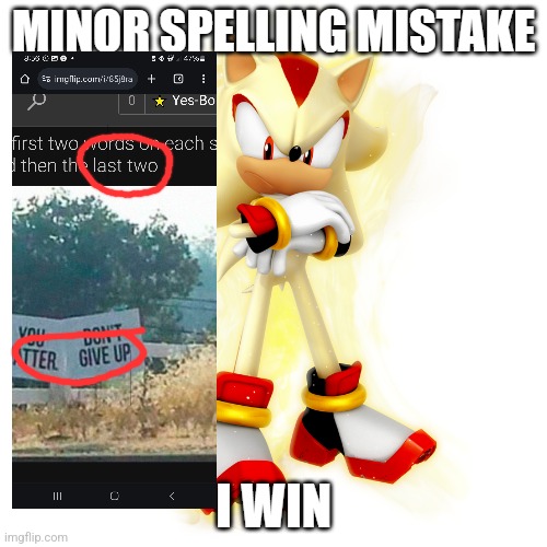 Minor Spelling Mistake HD | image tagged in minor spelling mistake hd | made w/ Imgflip meme maker